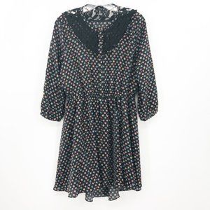 FOREVER 21 black floral print dress